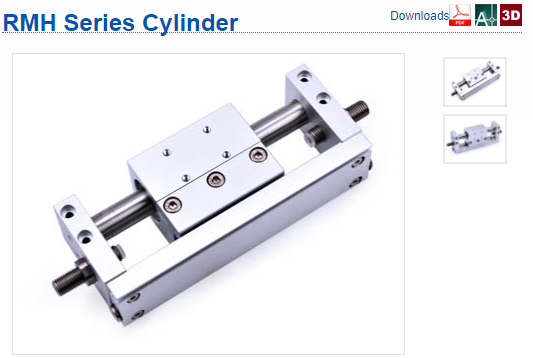 AIRTAC RMH SERIES CATALOG RODLESS MAGNETIC CYLINDER (W/LINEAR GUIDE)